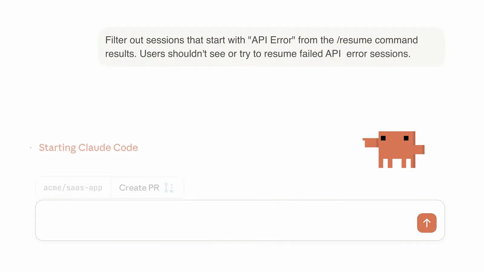 Claude Code session showing the review task description above a Starting Claude Code status line with a Ready to code input waiting below Claude Code session showing the review task description above a Starting Claude Code status line with a Ready to code input waiting below