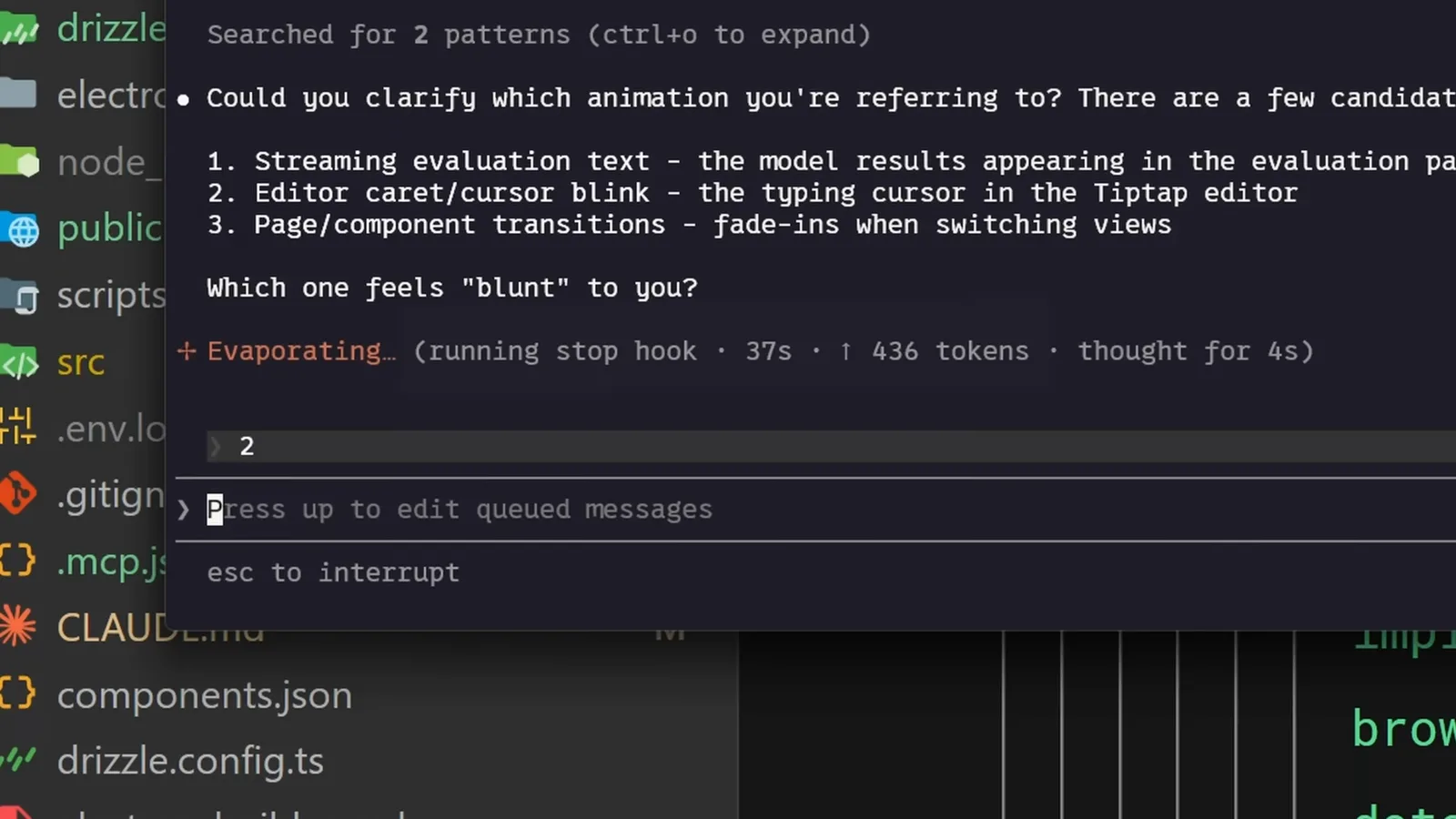 settings.json hooks block with a PostToolUse matcher of Edit|Write|MultiEdit running an auto-format.sh script at timeout 30 plus a Bash command logging hook