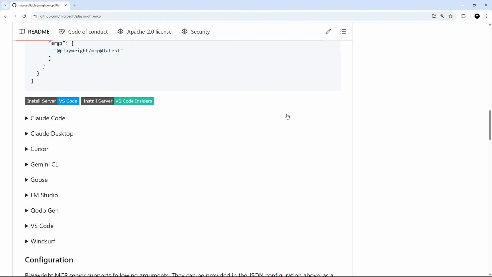 Windows terminal adding the Playwright MCP server with claude mcp add playwright --scope project -- cmd /c npx @playwright/mcp@latest