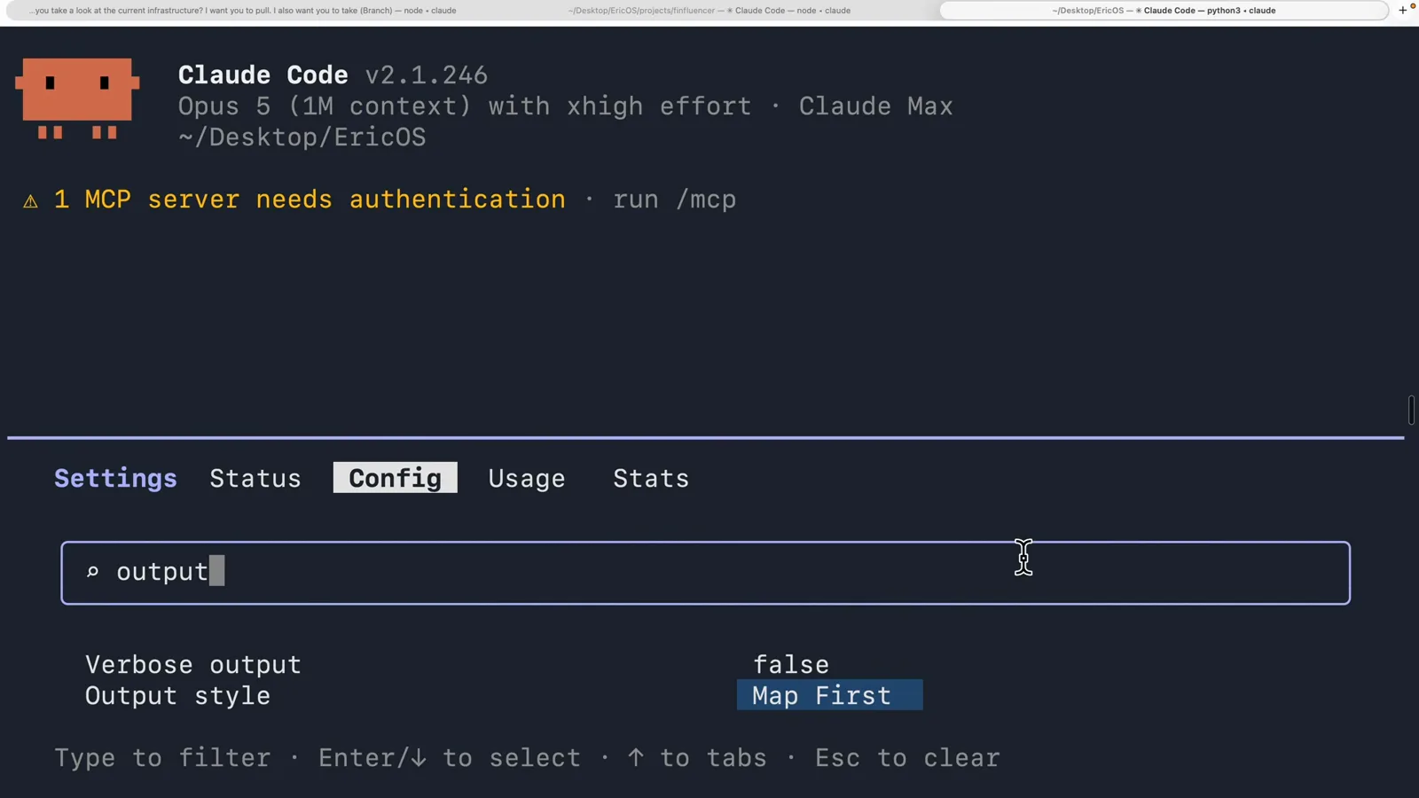 Claude Code output style menu extended with custom team styles: TPM for technical project managers, Technical Translator for non-technical readers, and SDE
