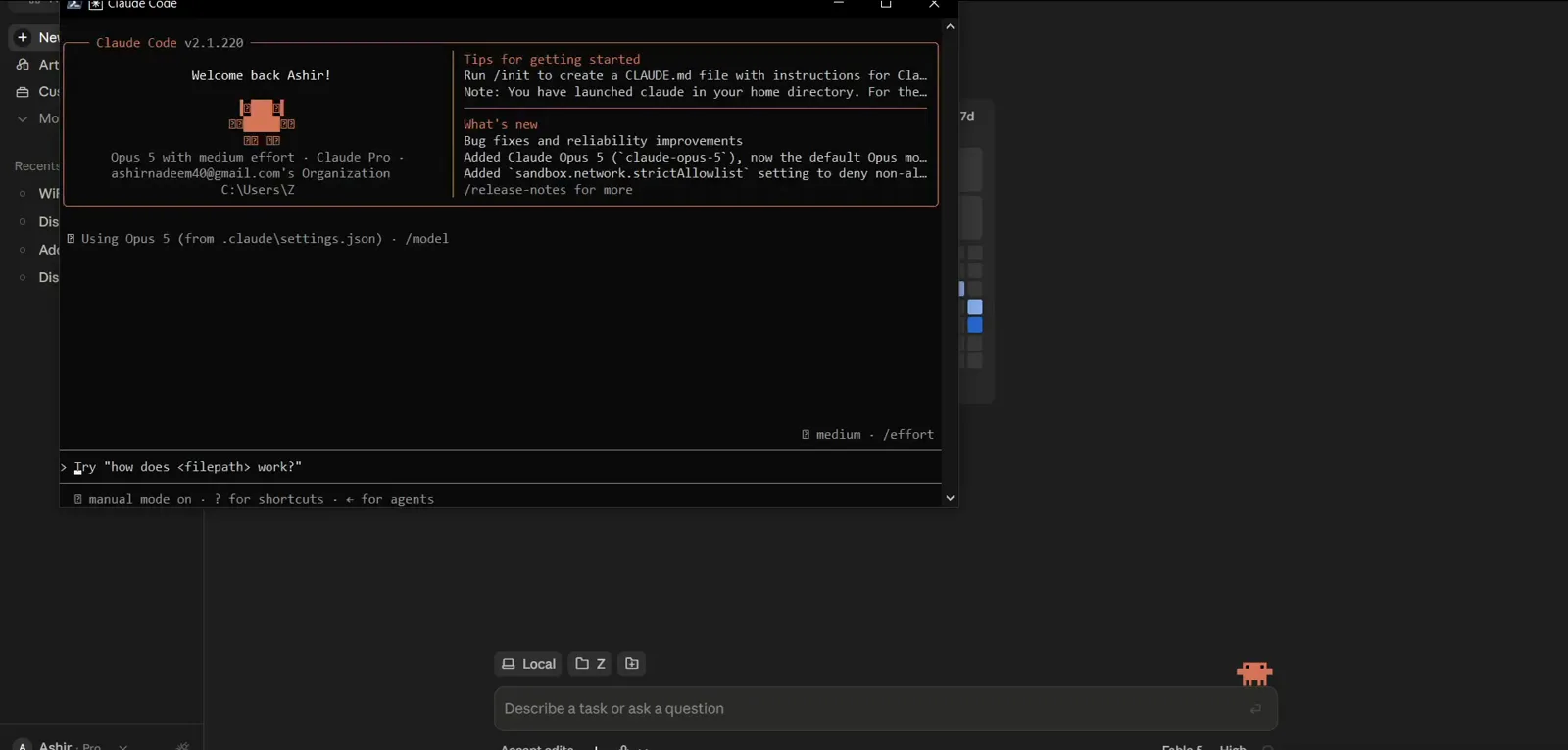 Claude Code v2.1.220 welcome banner in the home directory where a fresh session is started to recover a lost conversation Claude Code v2.1.220 welcome banner in the home directory where a fresh session is started to recover a lost conversation
