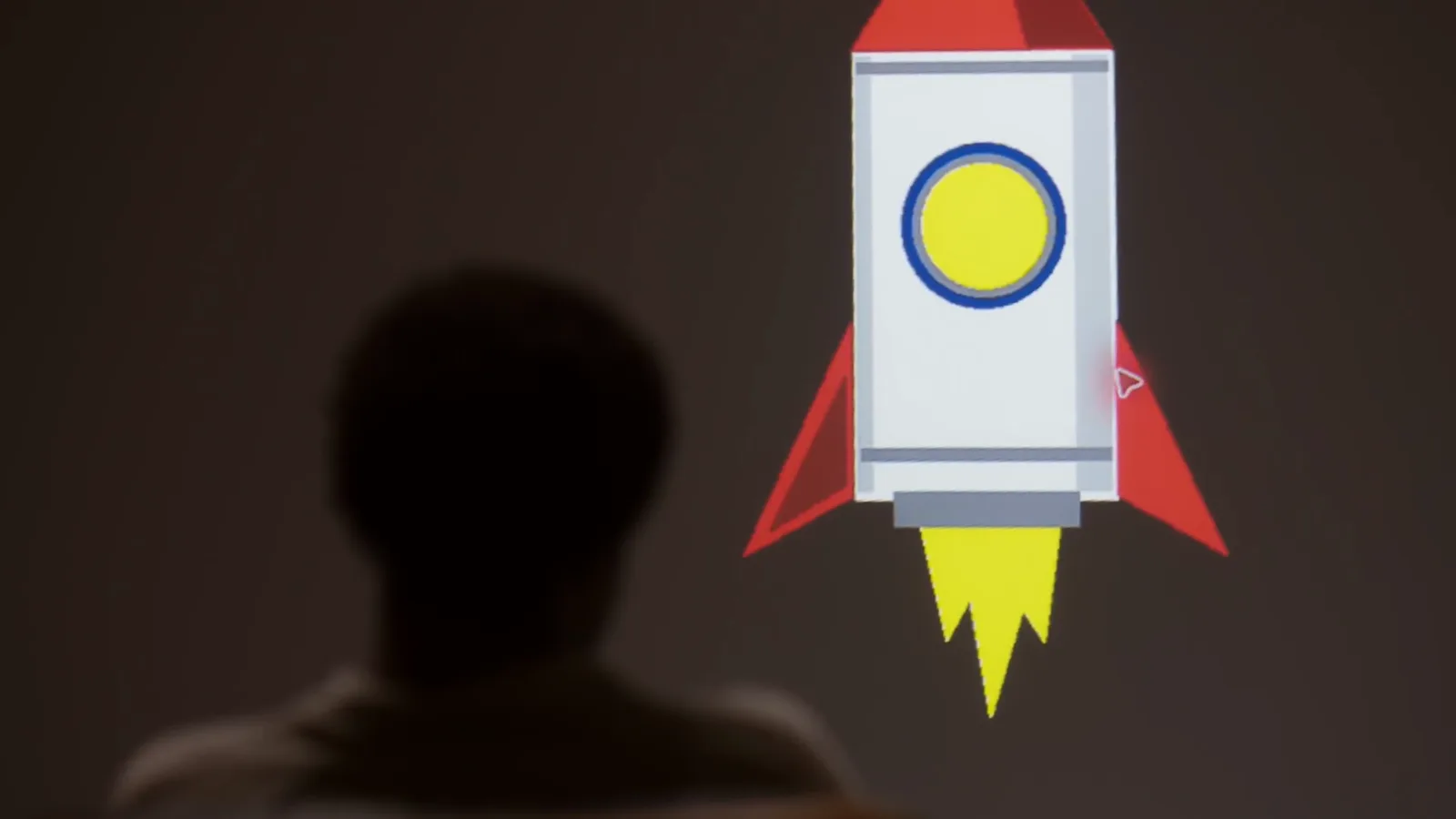 Cartoon rocket with a yellow porthole drawn by GPT-6 Astra on a dark canvas in OpenAI's launch film after iterating from a one-line circle prompt Cartoon rocket with a yellow porthole drawn by GPT-6 Astra on a dark canvas in OpenAI's launch film after iterating from a one-line circle prompt